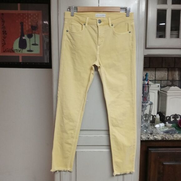 LOFT Modern Frayed Skinny Crop Jeans - Picture 2 of 9